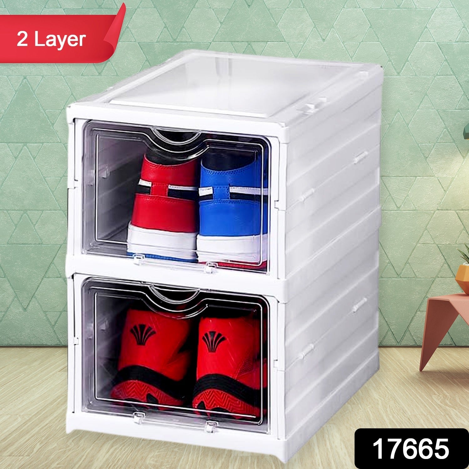 Stackable Multifunctional Storage, for Clothes Foldable Drawer Shelf Basket Utility Cart Rack Storage Organizer Cart for Kitchen, Pantry Closet, Bedroom, Bathroom, Laundry (2 / Layer 1 Pc) Stackable Multifunctional Storage, for Clothes Foldable Drawer Shelf Basket Utility Cart Rack Storage Organizer Cart for Kitchen, Pantry Closet, Bedroom, Bathroom, Laundry (2 / Layer 1 Pc)